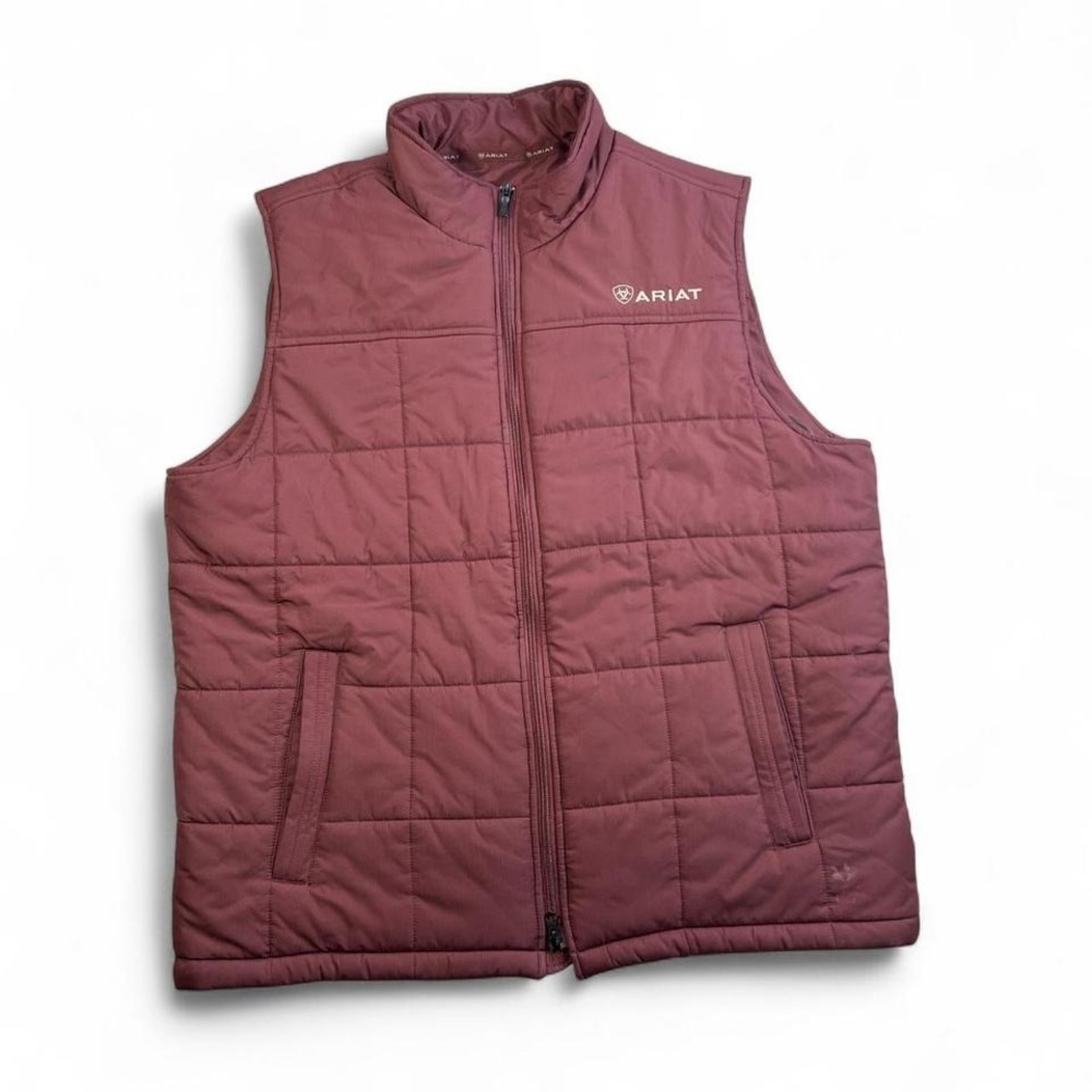 Ariat Conceal Carry Quilted Vest in Burgundy, Size XL